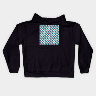 Mid Mod Checkerboard Green Pink Kids Hoodie